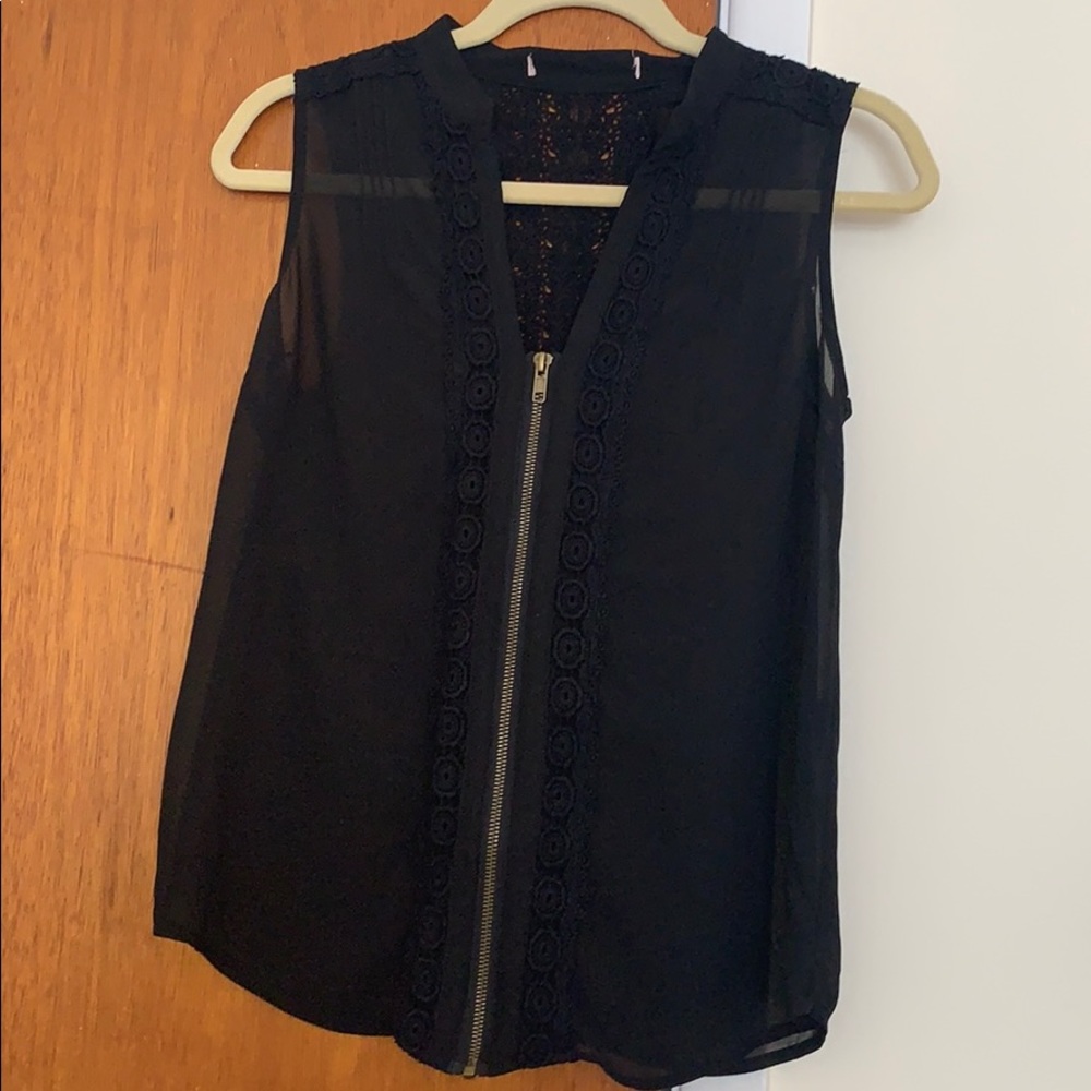 Sheer Patterned Tank Top